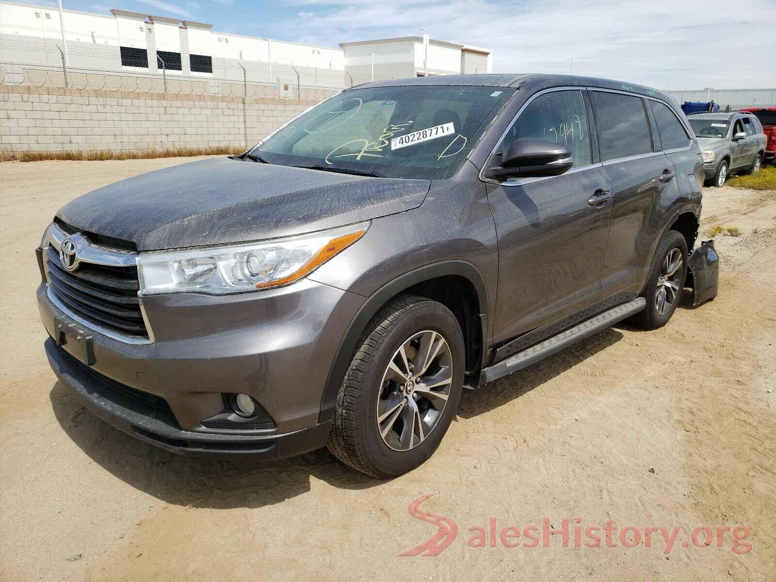 5TDKKRFH2GS505050 2016 TOYOTA HIGHLANDER