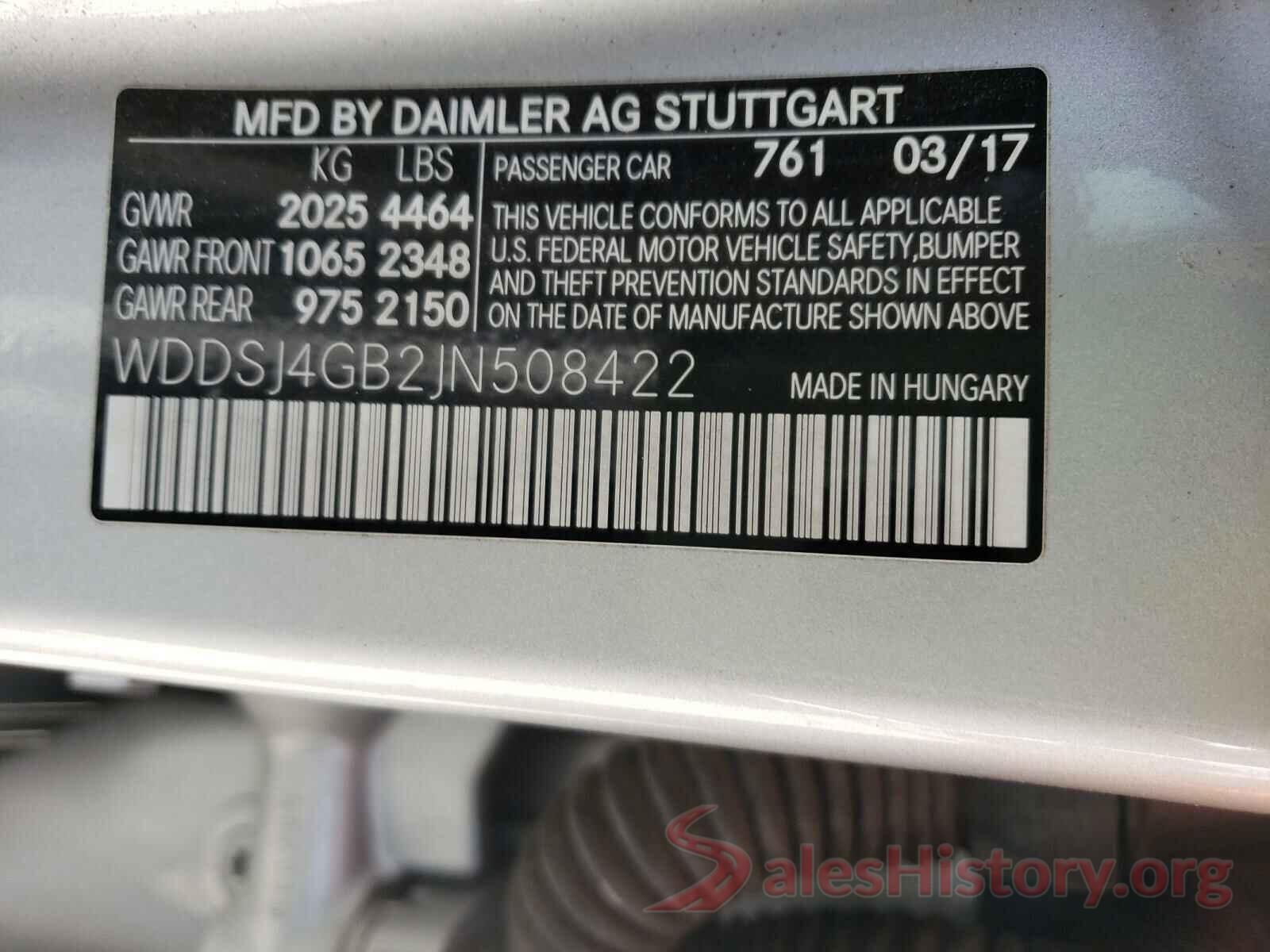 WDDSJ4GB2JN508422 2018 MERCEDES-BENZ C CLASS