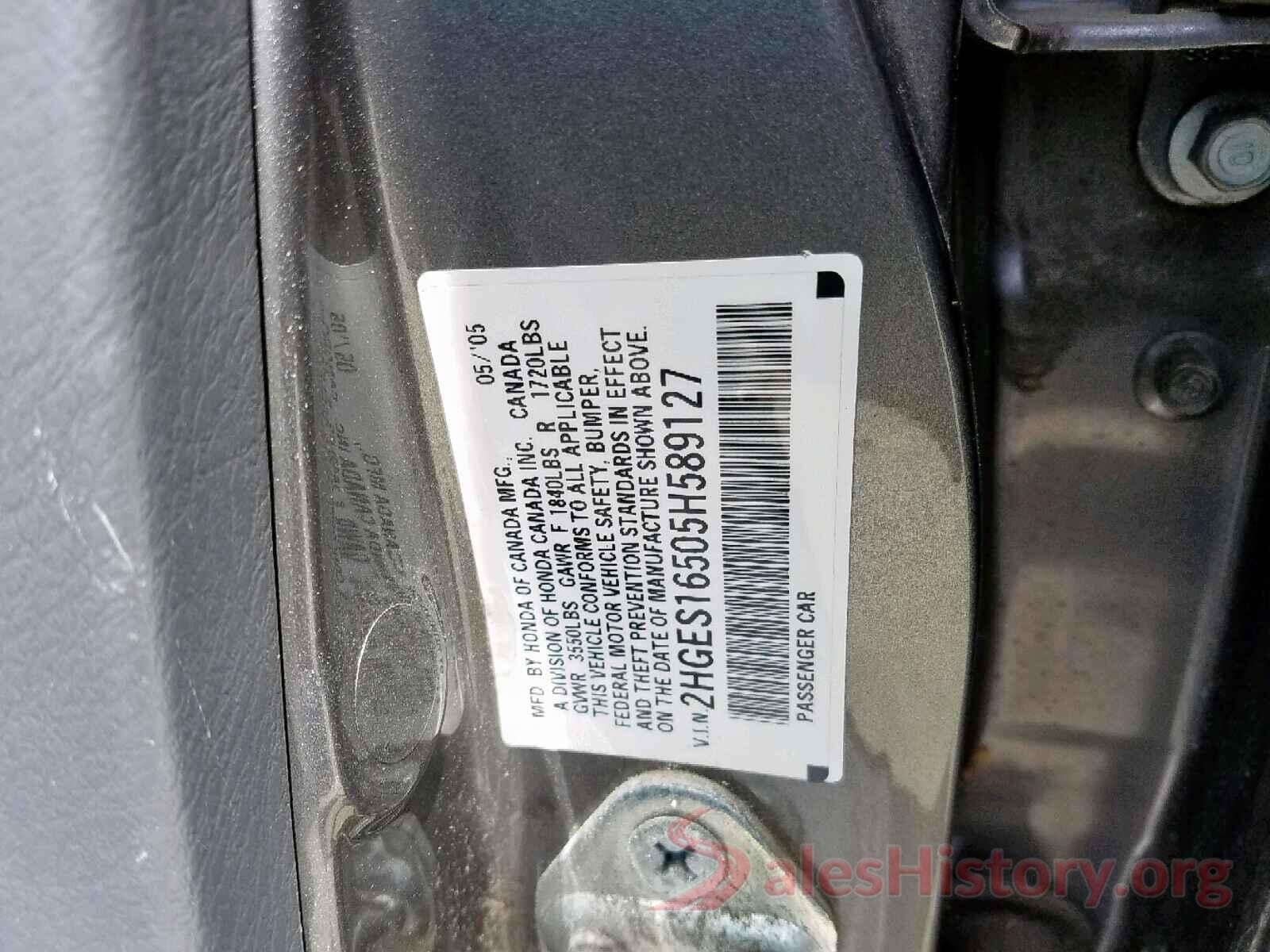 2HGES16505H589127 2005 HONDA CIVIC LX