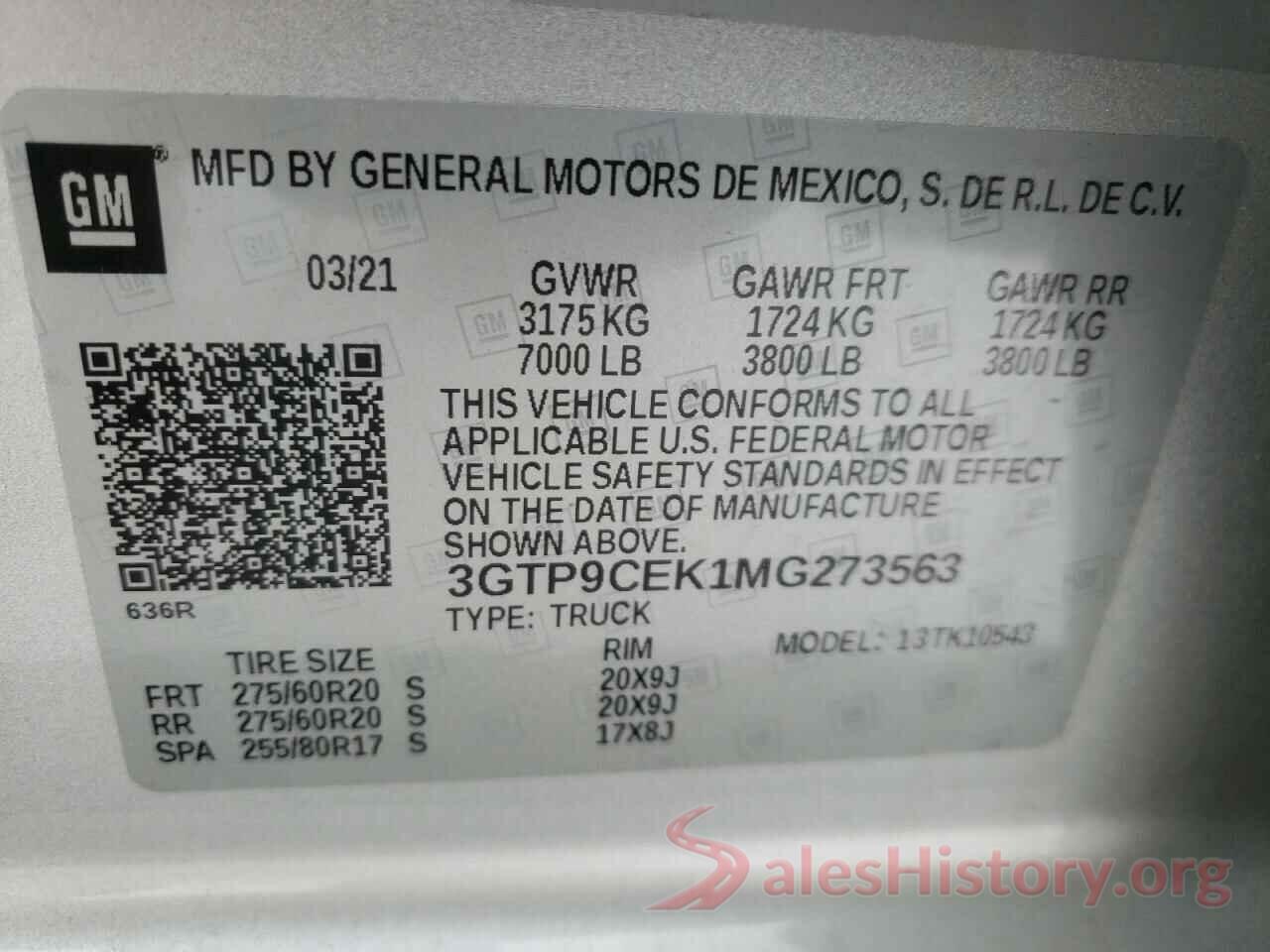 3GTP9CEK1MG273563 2021 GMC SIERRA