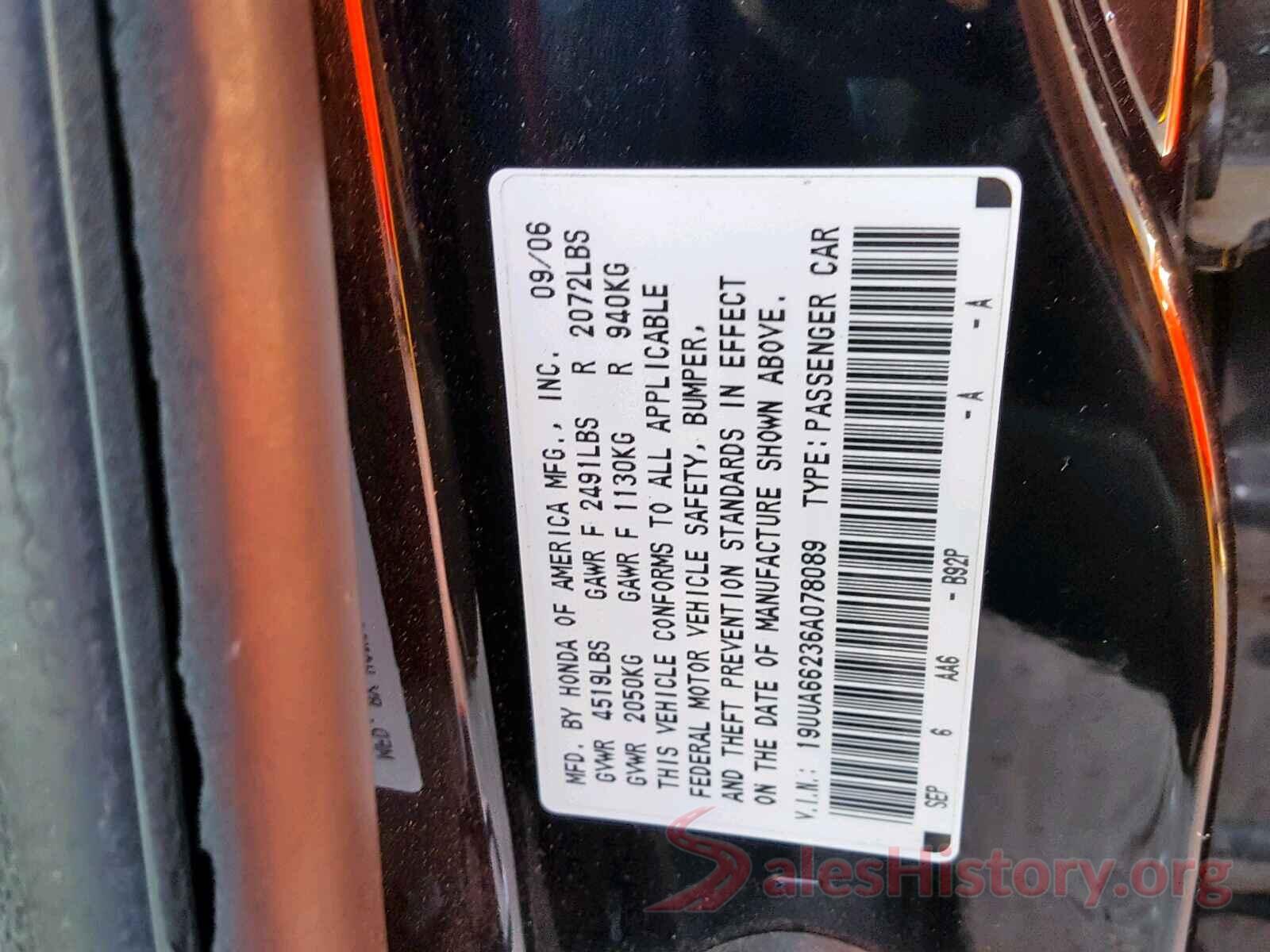 19UUA66236A078089 2006 ACURA 3.2 TL