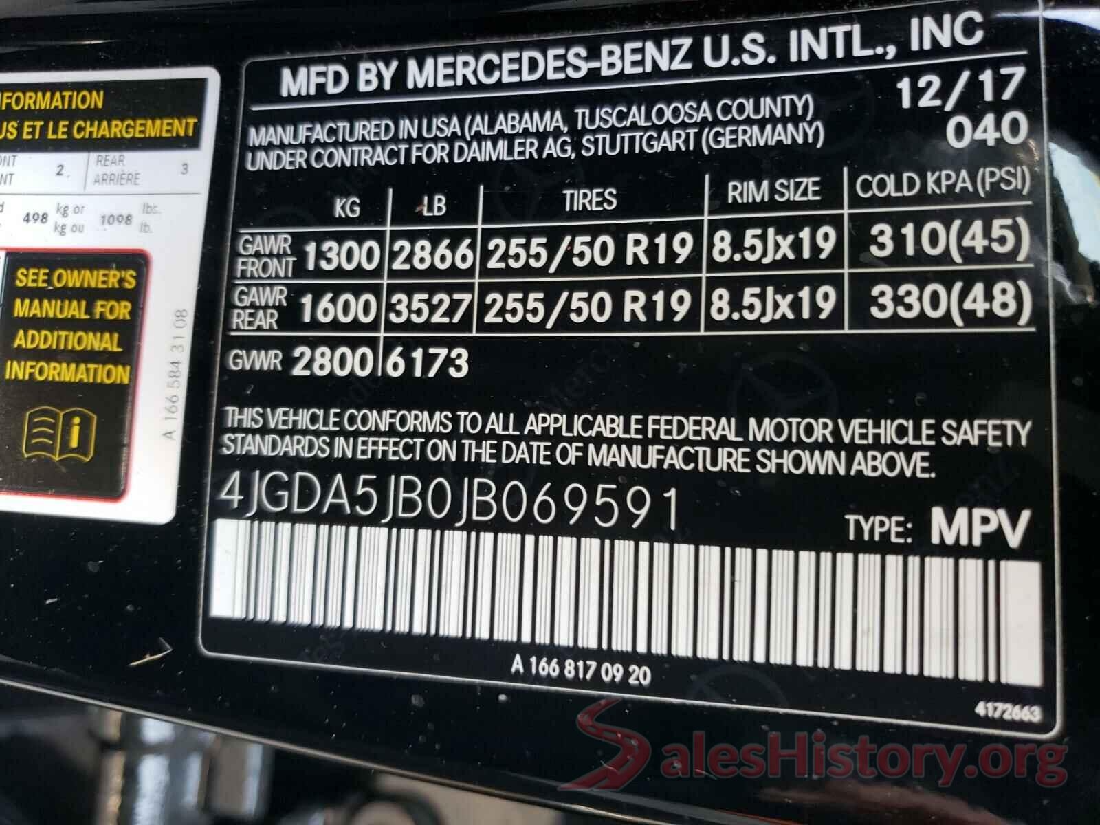 4JGDA5JB0JB069591 2018 MERCEDES-BENZ G CLASS