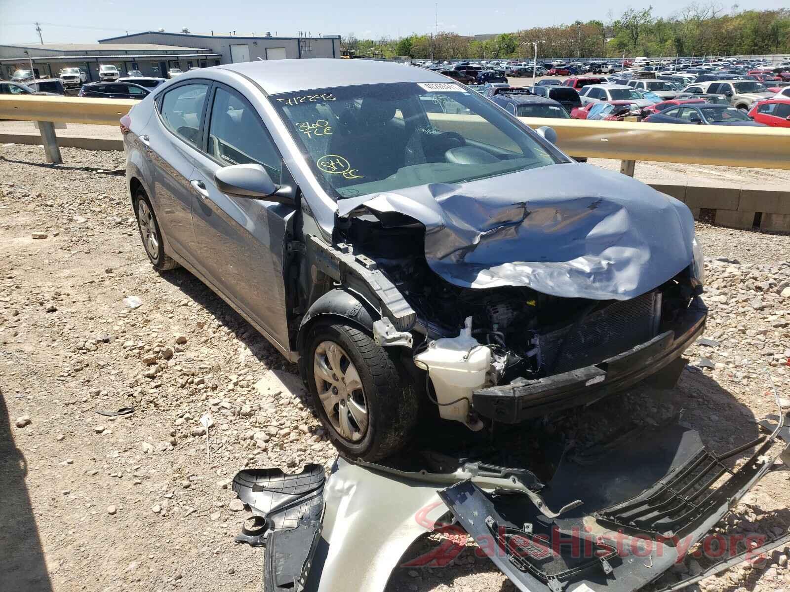 5NPDH4AE4GH712293 2016 HYUNDAI ELANTRA