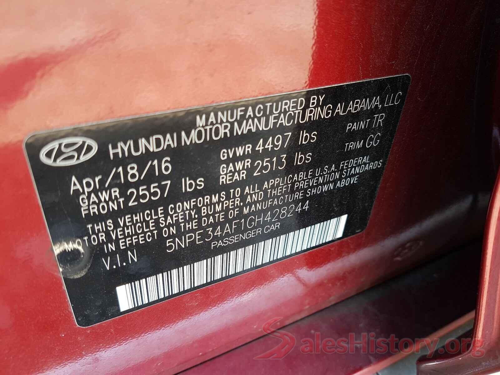 5NPE34AF1GH428244 2016 HYUNDAI SONATA