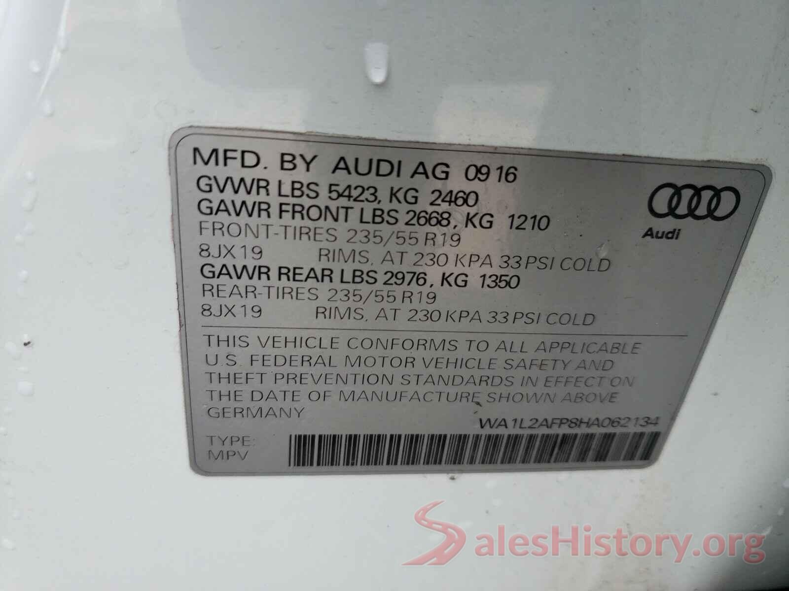 WA1L2AFP8HA062134 2017 AUDI Q5