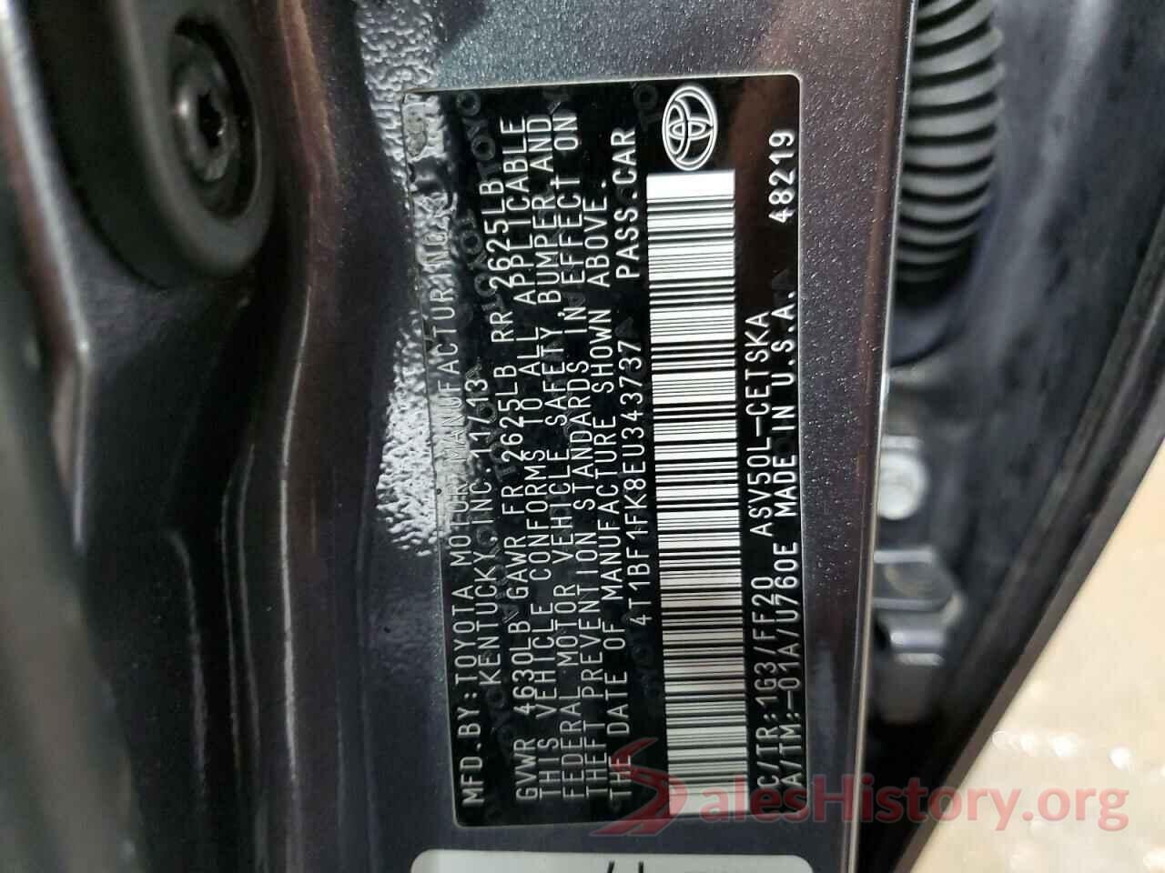 4T1BF1FK8EU343737 2014 TOYOTA CAMRY