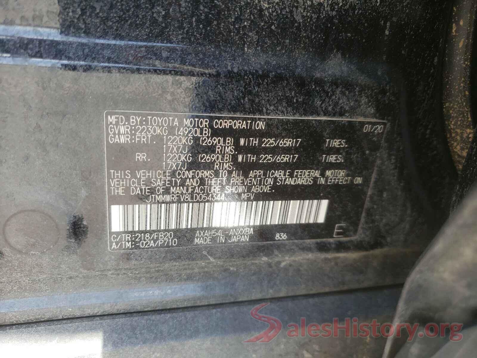 JTMMWRFV8LD054344 2020 TOYOTA RAV4