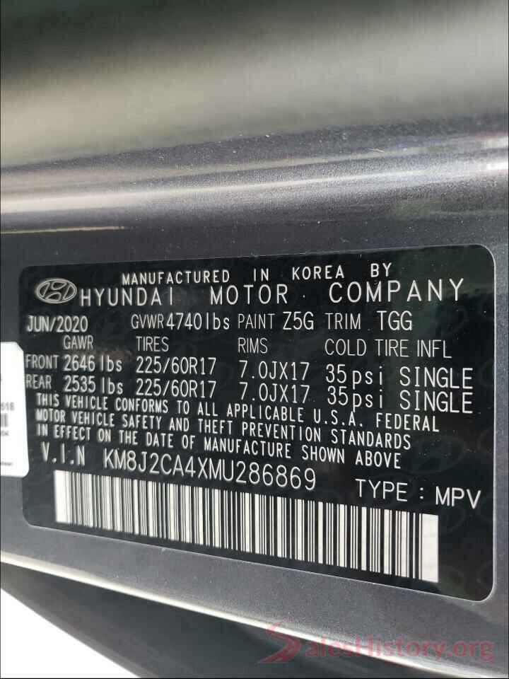 KM8J2CA4XMU286869 2021 HYUNDAI TUCSON