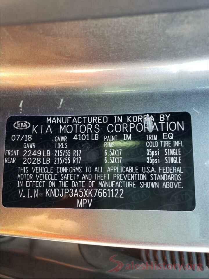 KNDJP3A5XK7661122 2019 KIA SOUL