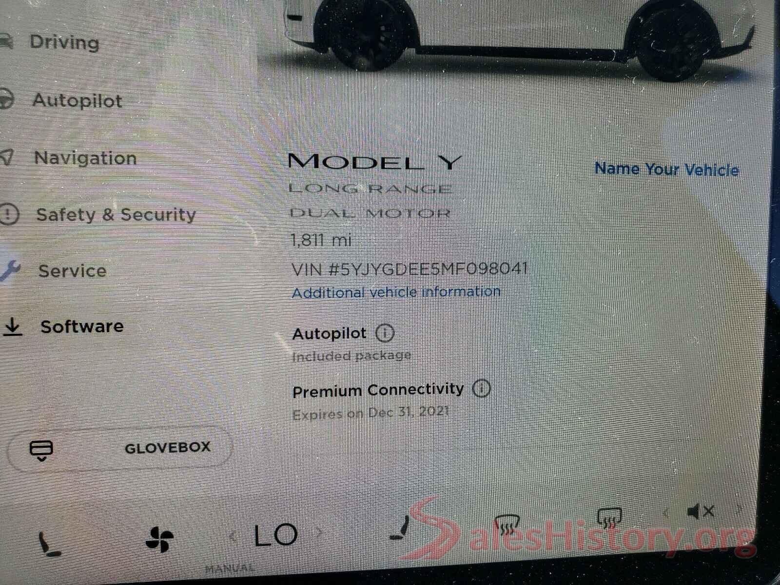 5YJYGDEE5MF098041 2021 TESLA MODEL Y