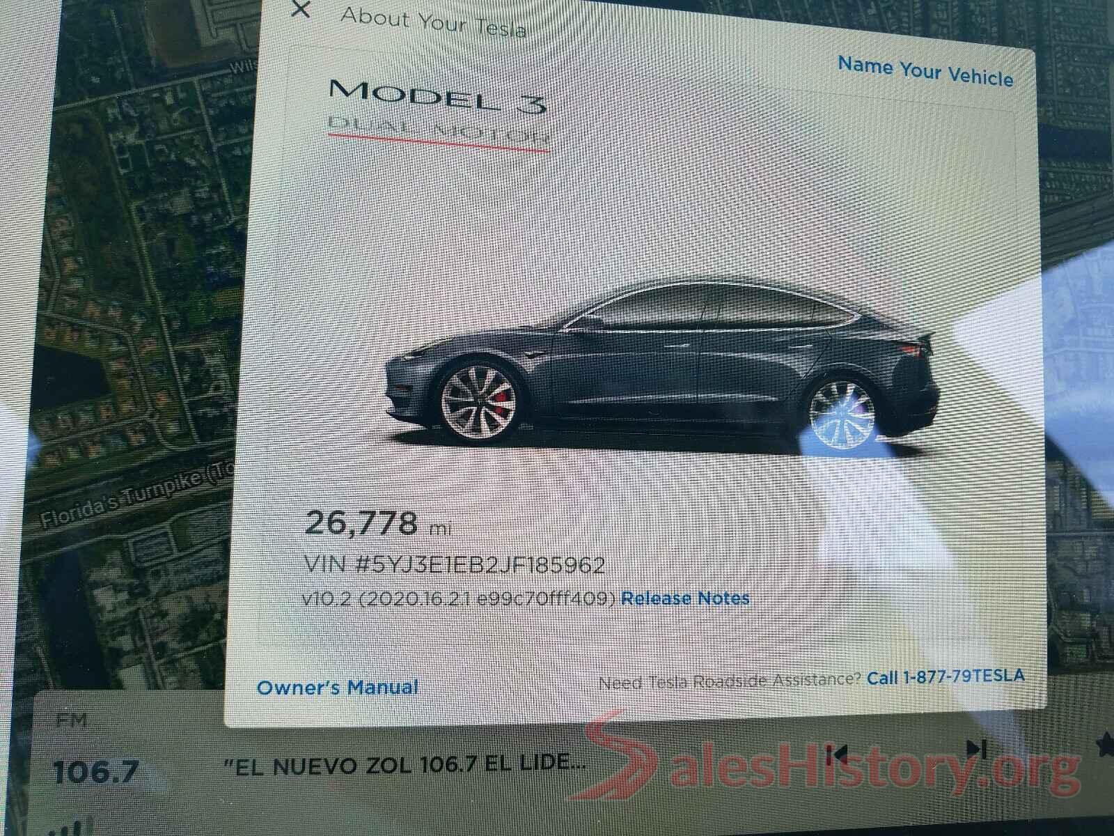 5YJ3E1EB2JF185962 2018 TESLA MODEL 3