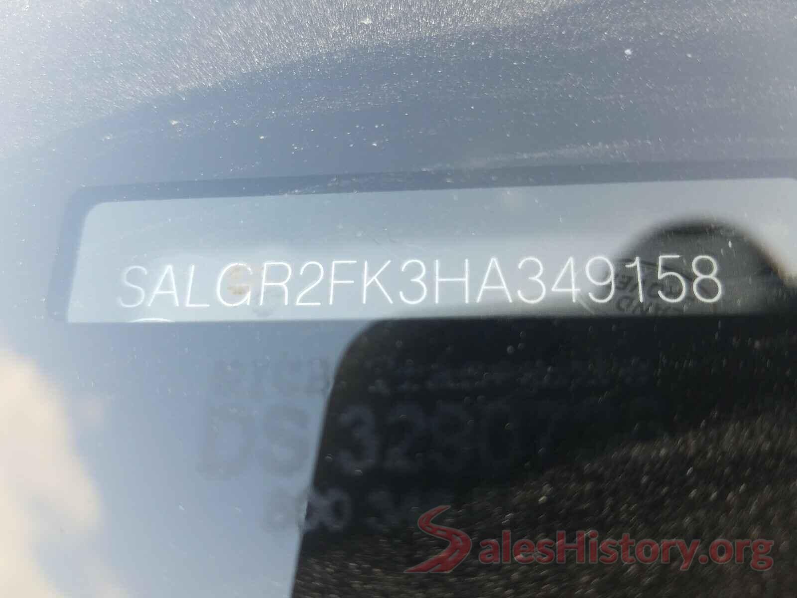 SALGR2FK3HA349158 2017 LAND ROVER RANGEROVER