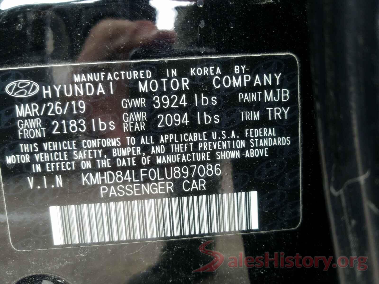 KMHD84LF0LU897086 2020 HYUNDAI ELANTRA