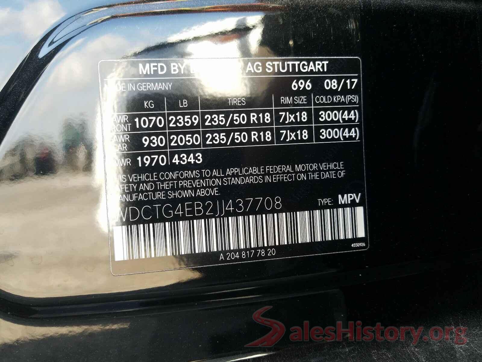 WDCTG4EB2JJ437708 2018 MERCEDES-BENZ G CLASS