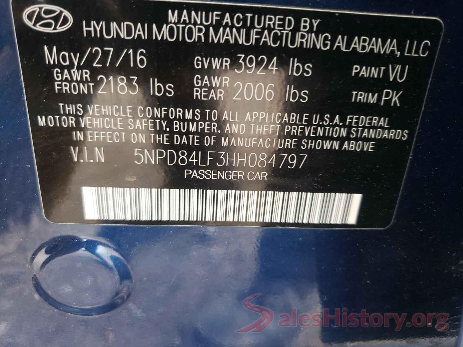 5NPD84LF3HH084797 2017 HYUNDAI ELANTRA