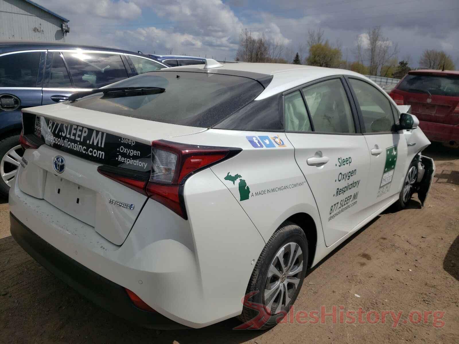 JTDL9RFUXK3011753 2019 TOYOTA PRIUS