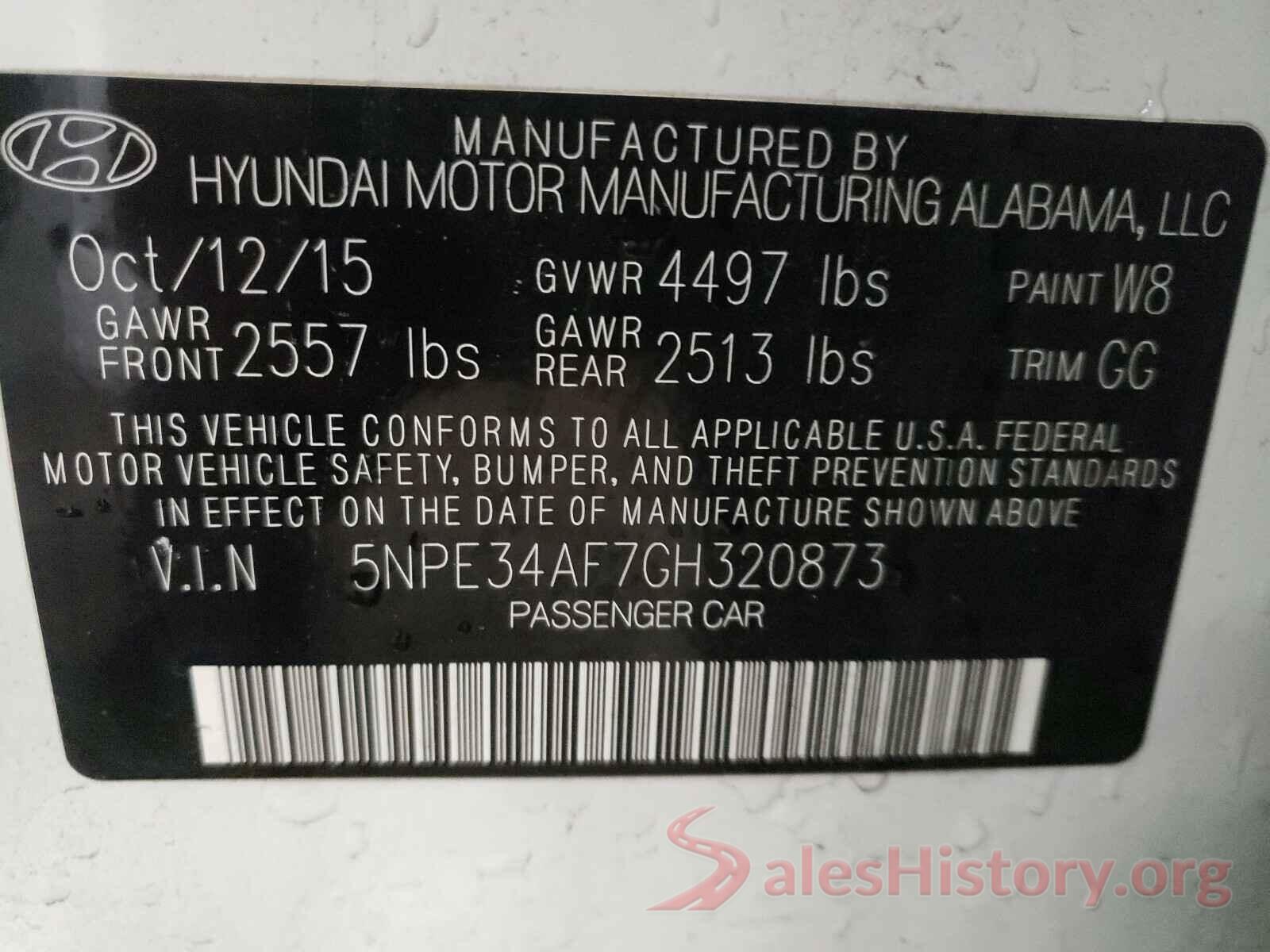 5NPE34AF7GH320873 2016 HYUNDAI SONATA