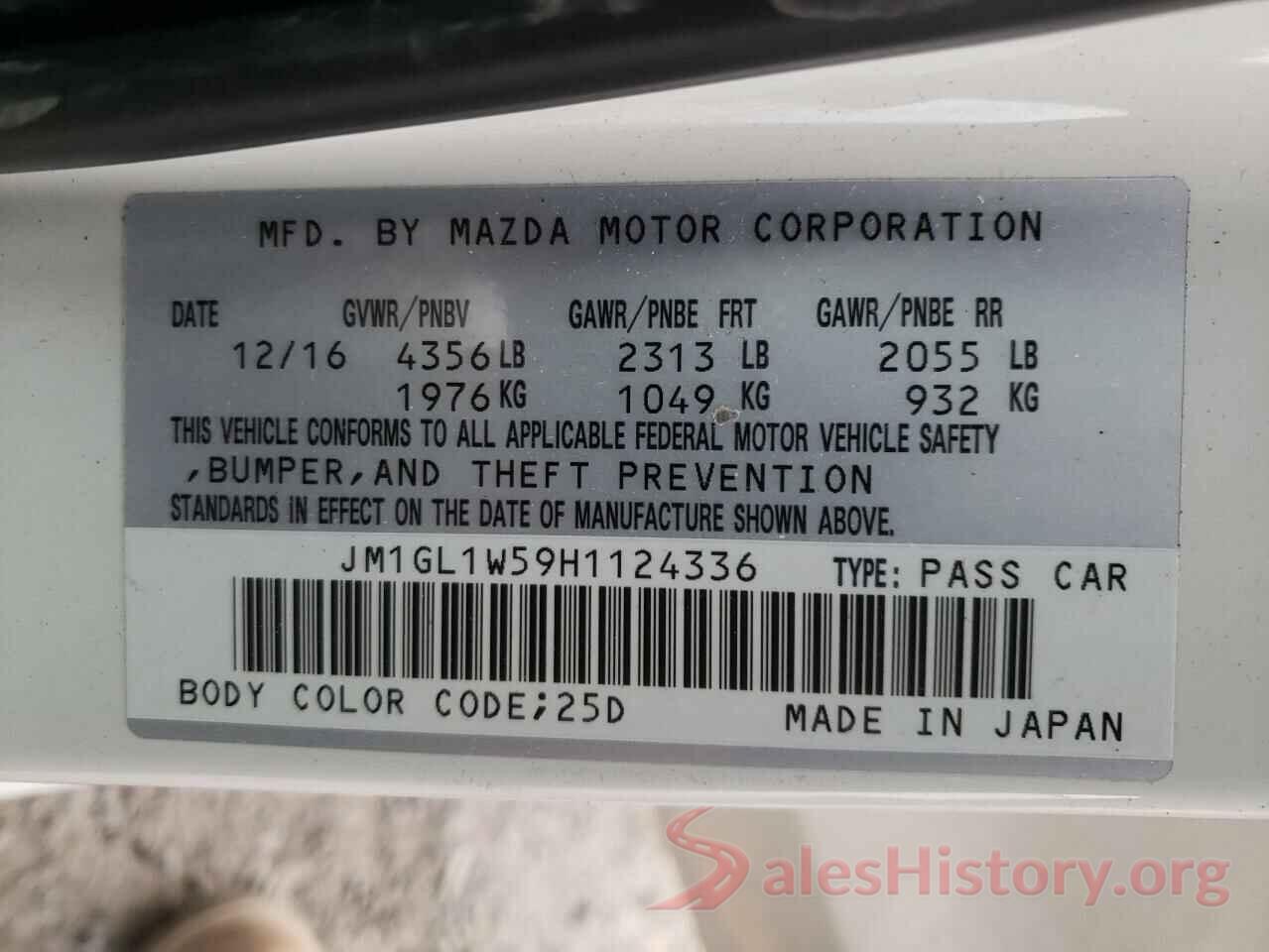 JM1GL1W59H1124336 2017 MAZDA 6