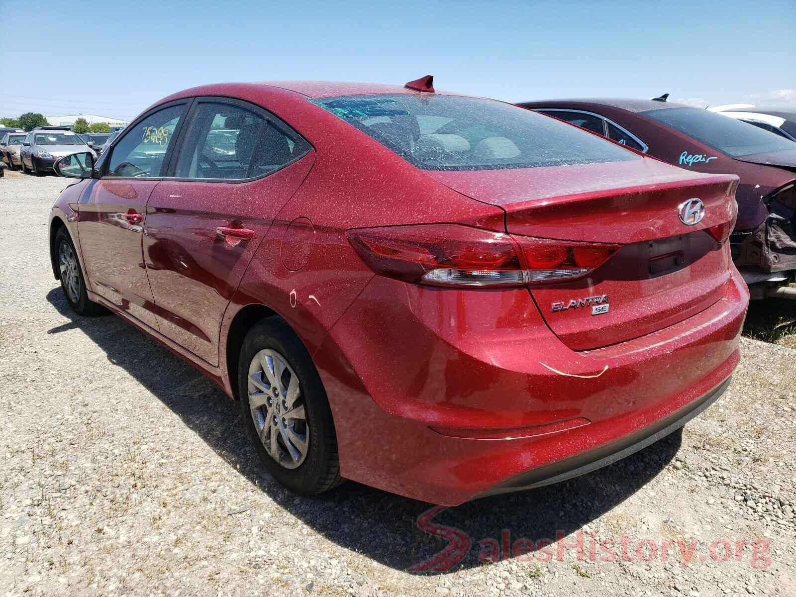 KMHD74LF2HU119382 2017 HYUNDAI ELANTRA