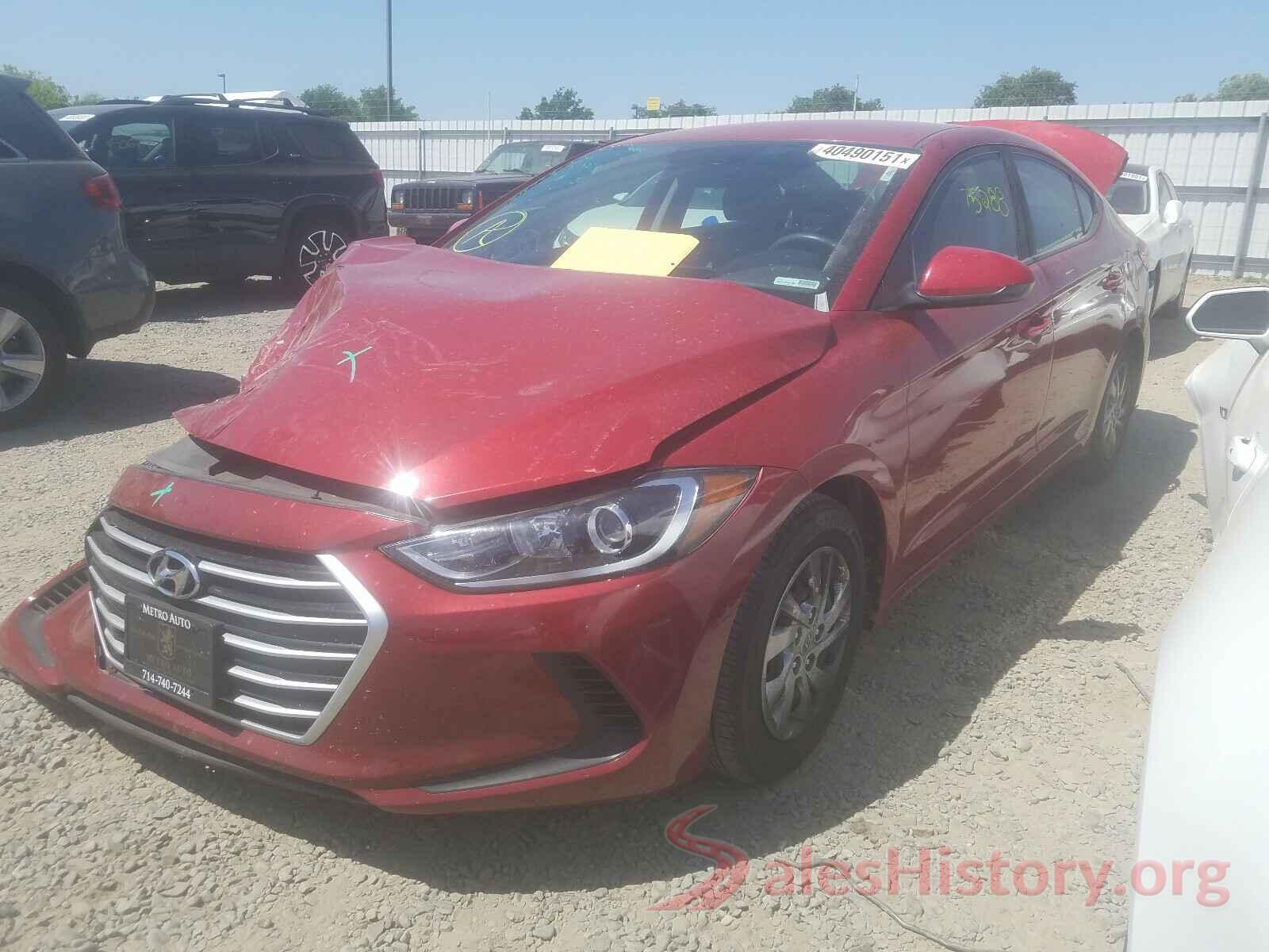 KMHD74LF2HU119382 2017 HYUNDAI ELANTRA