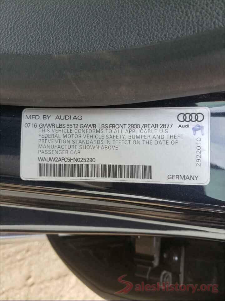 WAUW2AFC5HN025290 2017 AUDI A7