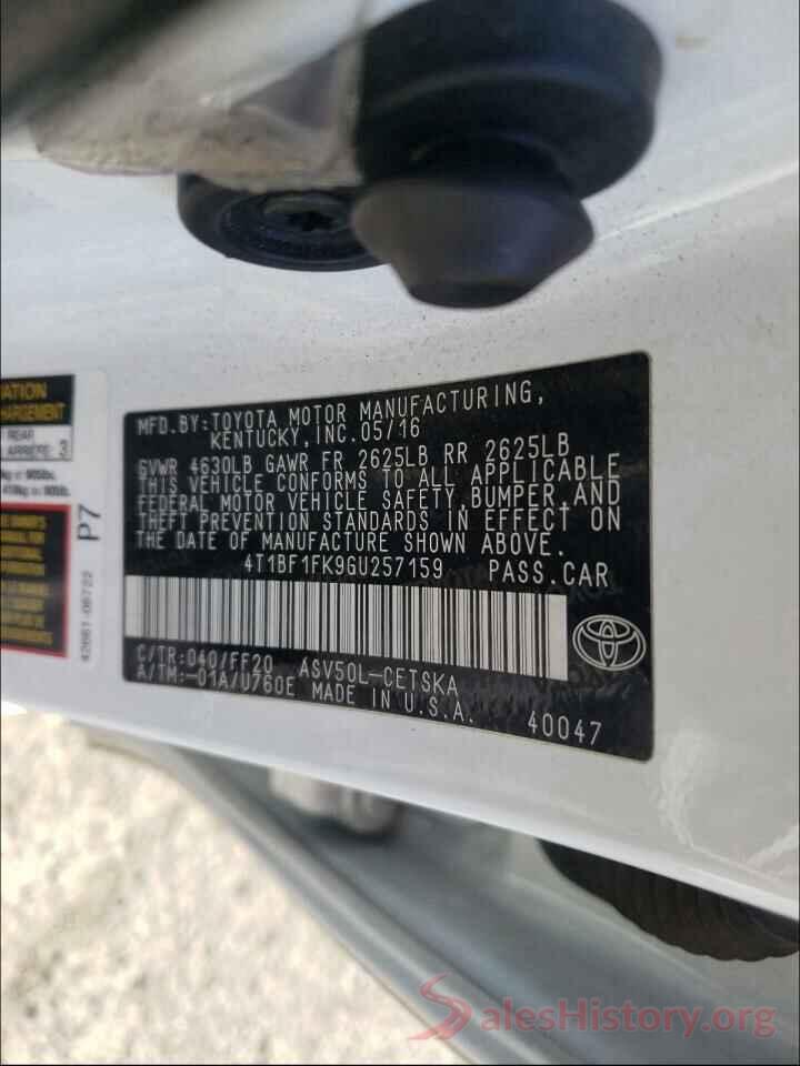 4T1BF1FK9GU257159 2016 TOYOTA CAMRY