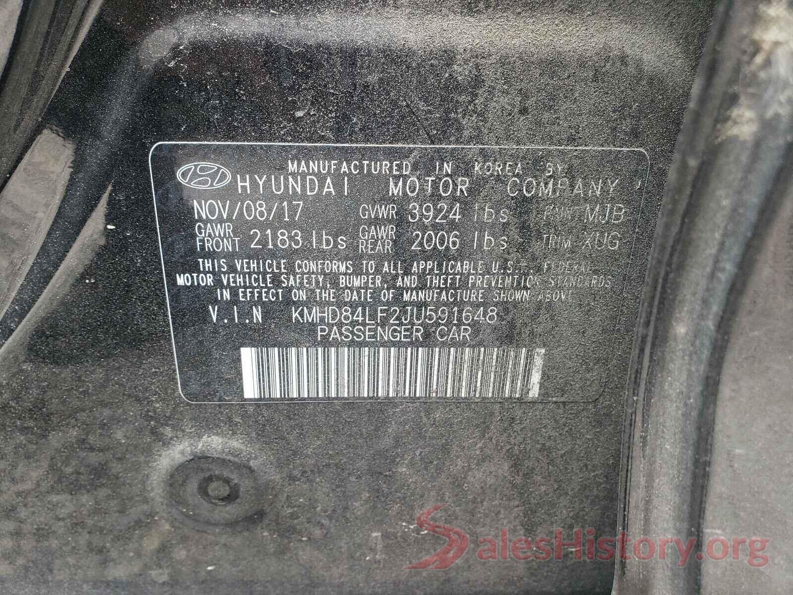 KMHD84LF2JU591648 2018 HYUNDAI ELANTRA