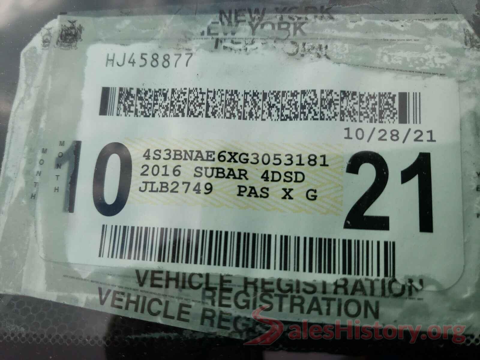 4S3BNAE6XG3053181 2016 SUBARU LEGACY