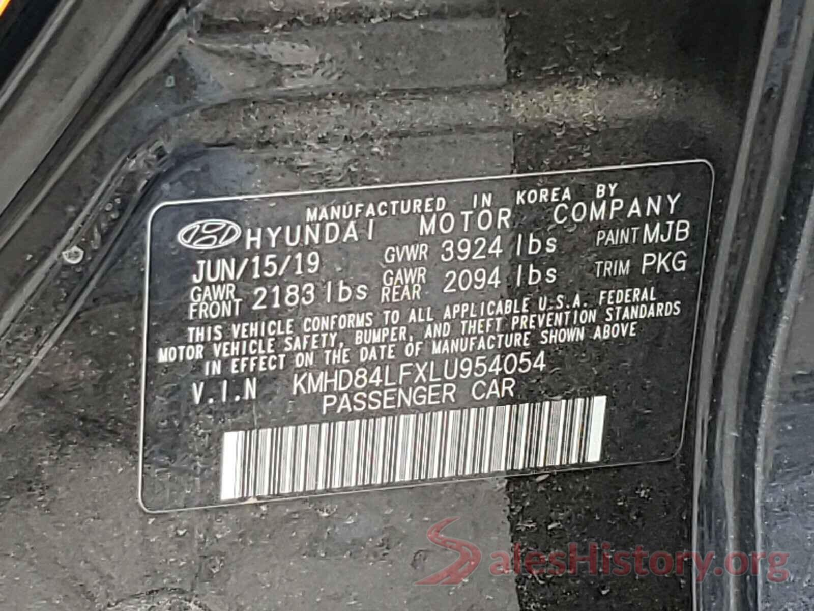 KMHD84LFXLU954054 2020 HYUNDAI ELANTRA