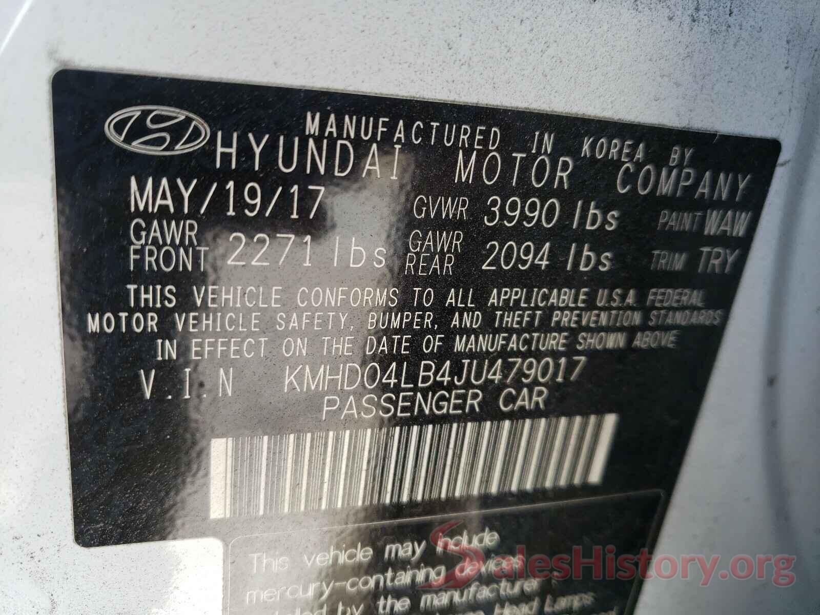 KMHD04LB4JU479017 2018 HYUNDAI ELANTRA