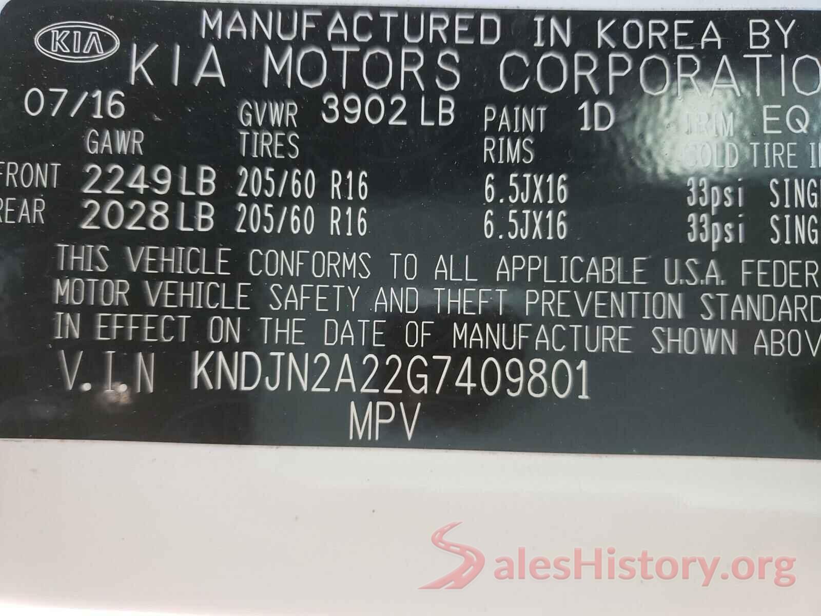 KNDJN2A22G7409801 2016 KIA SOUL