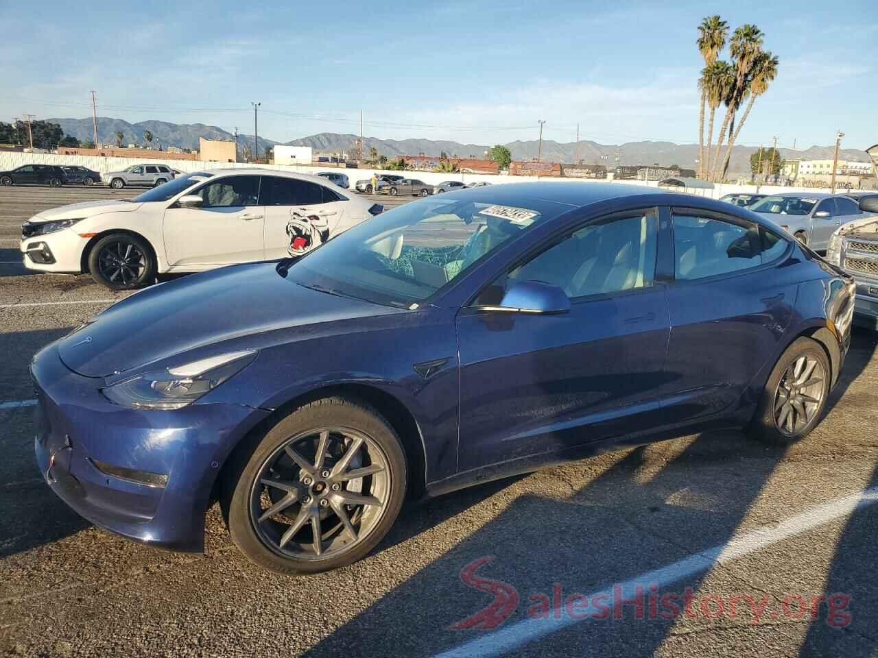 5YJ3E1EB9NF192168 2022 TESLA MODEL 3