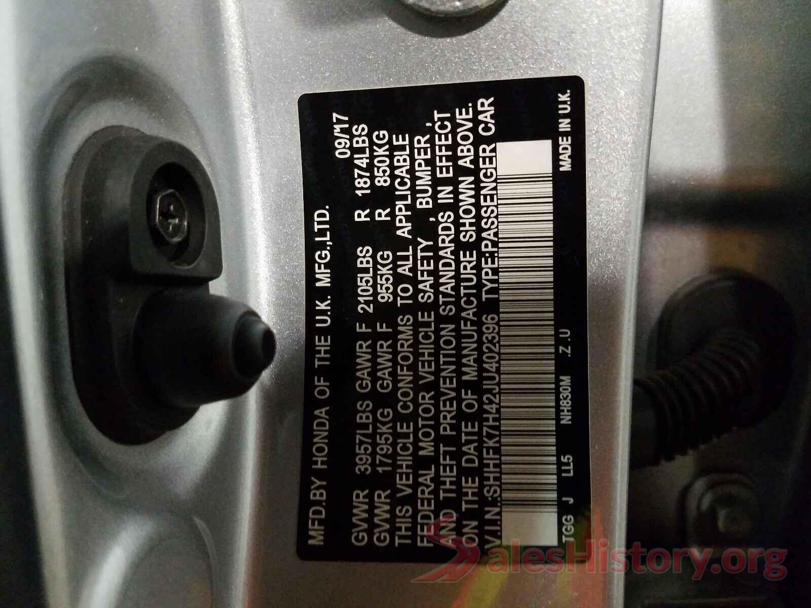 SHHFK7H42JU402396 2018 HONDA CIVIC