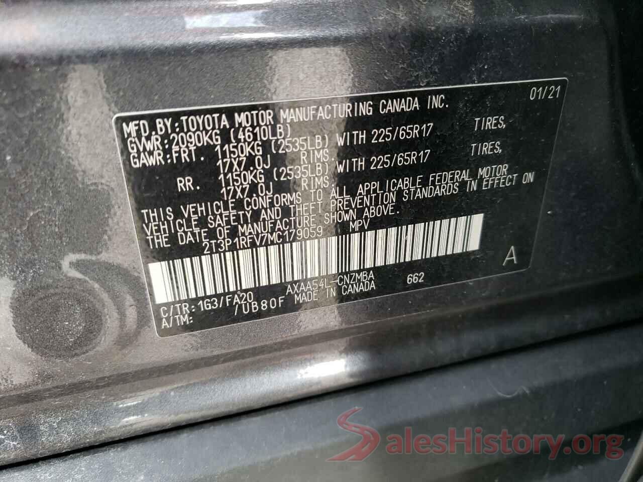 2T3P1RFV7MC179059 2021 TOYOTA RAV4