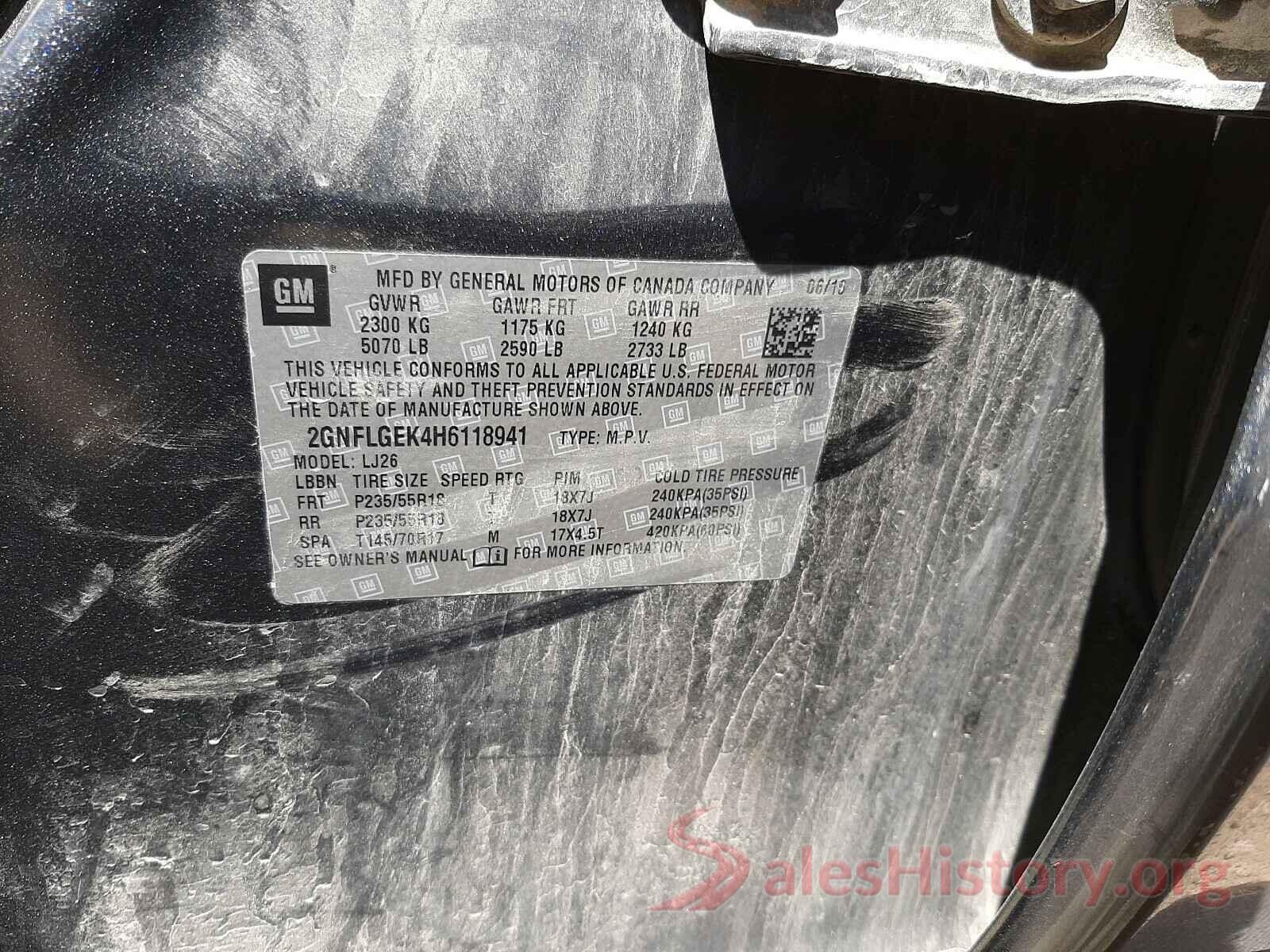 2GNFLGEK4H6118941 2017 CHEVROLET EQUINOX