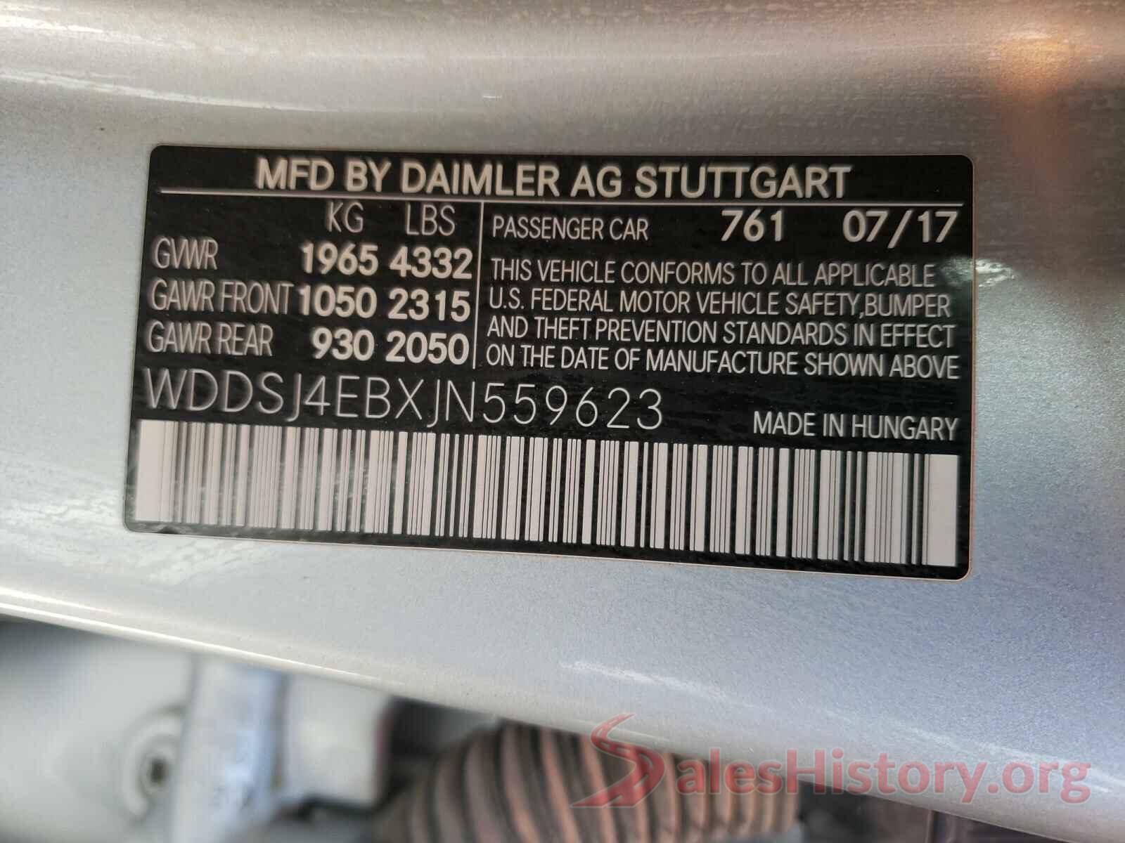 WDDSJ4EBXJN559623 2018 MERCEDES-BENZ C CLASS