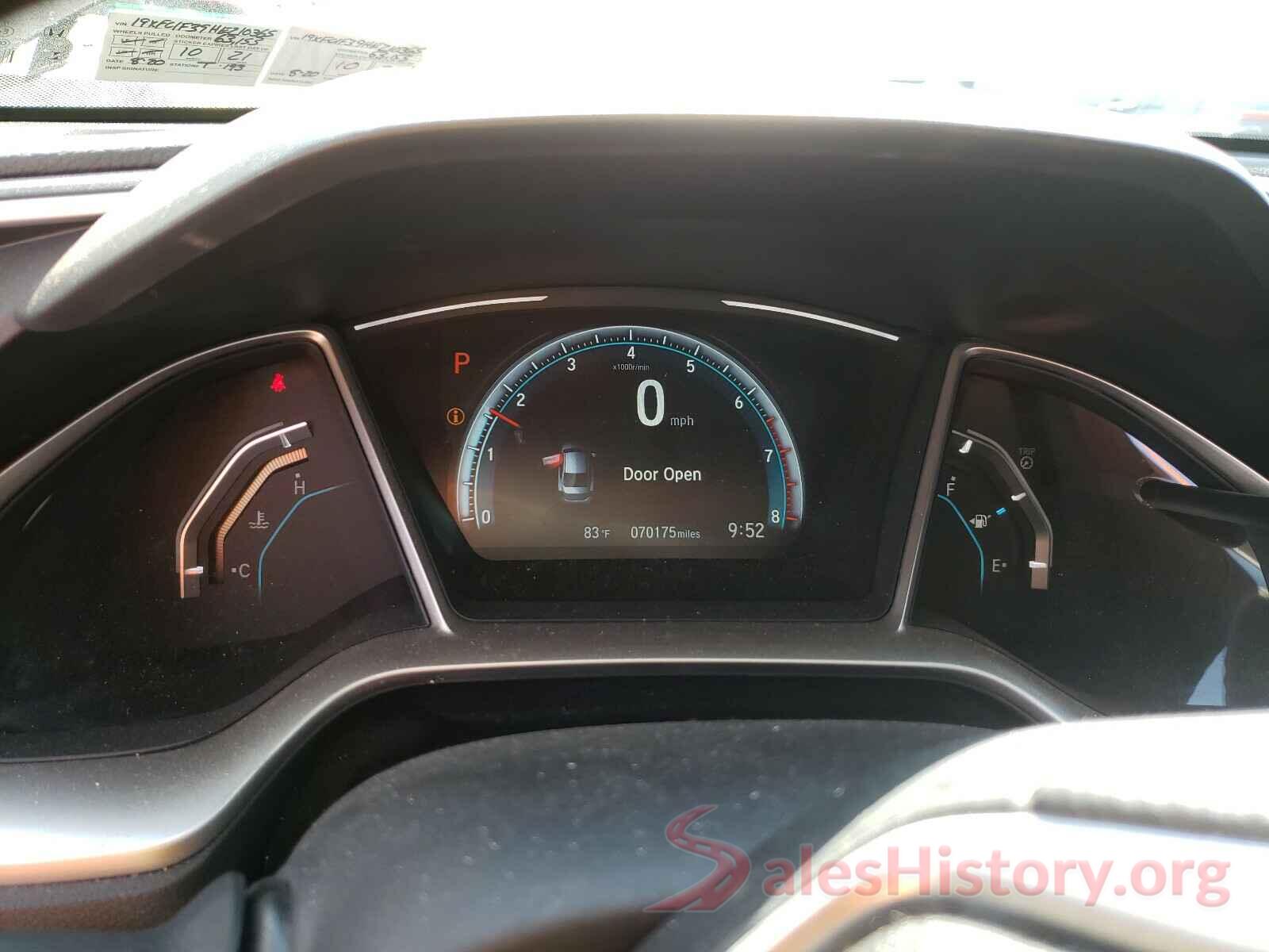 19XFC1F39HE210365 2017 HONDA CIVIC