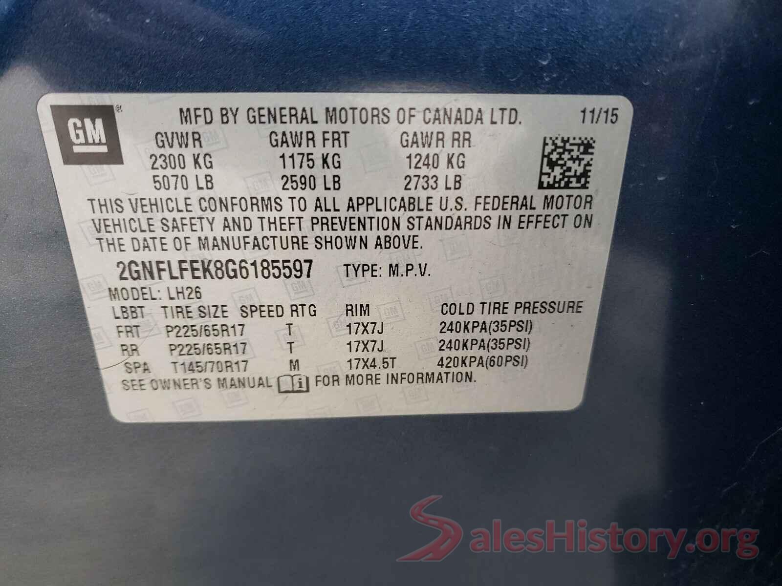 2GNFLFEK8G6185597 2016 CHEVROLET EQUINOX