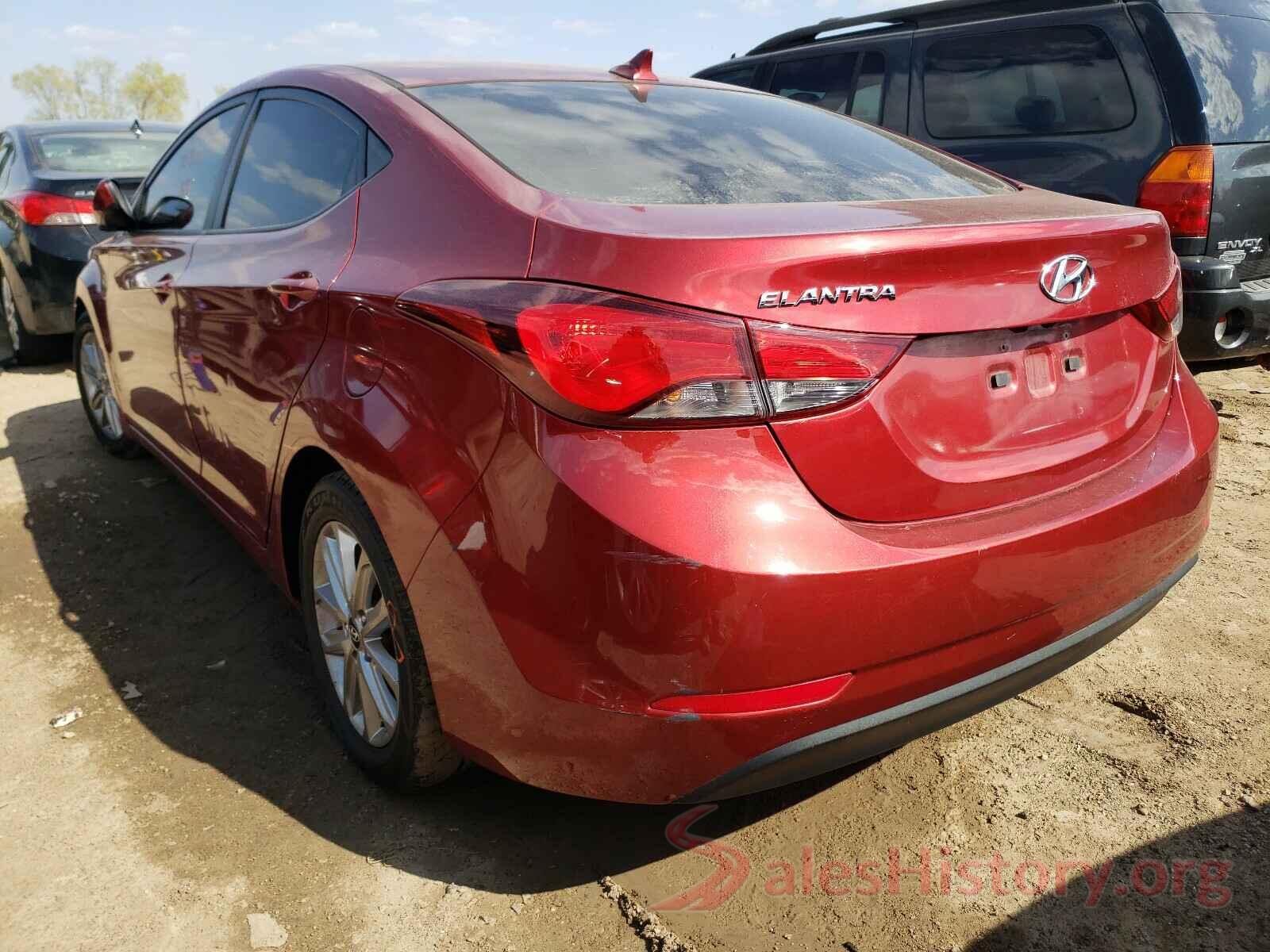 5NPDH4AE6GH661525 2016 HYUNDAI ELANTRA