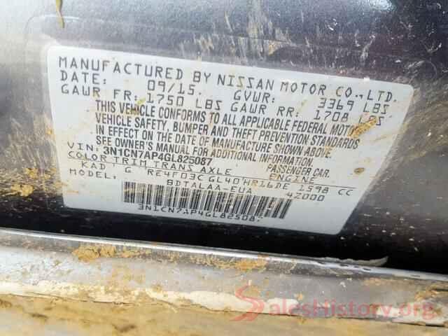 3N1CN7AP4GL825087 2016 NISSAN VERSA