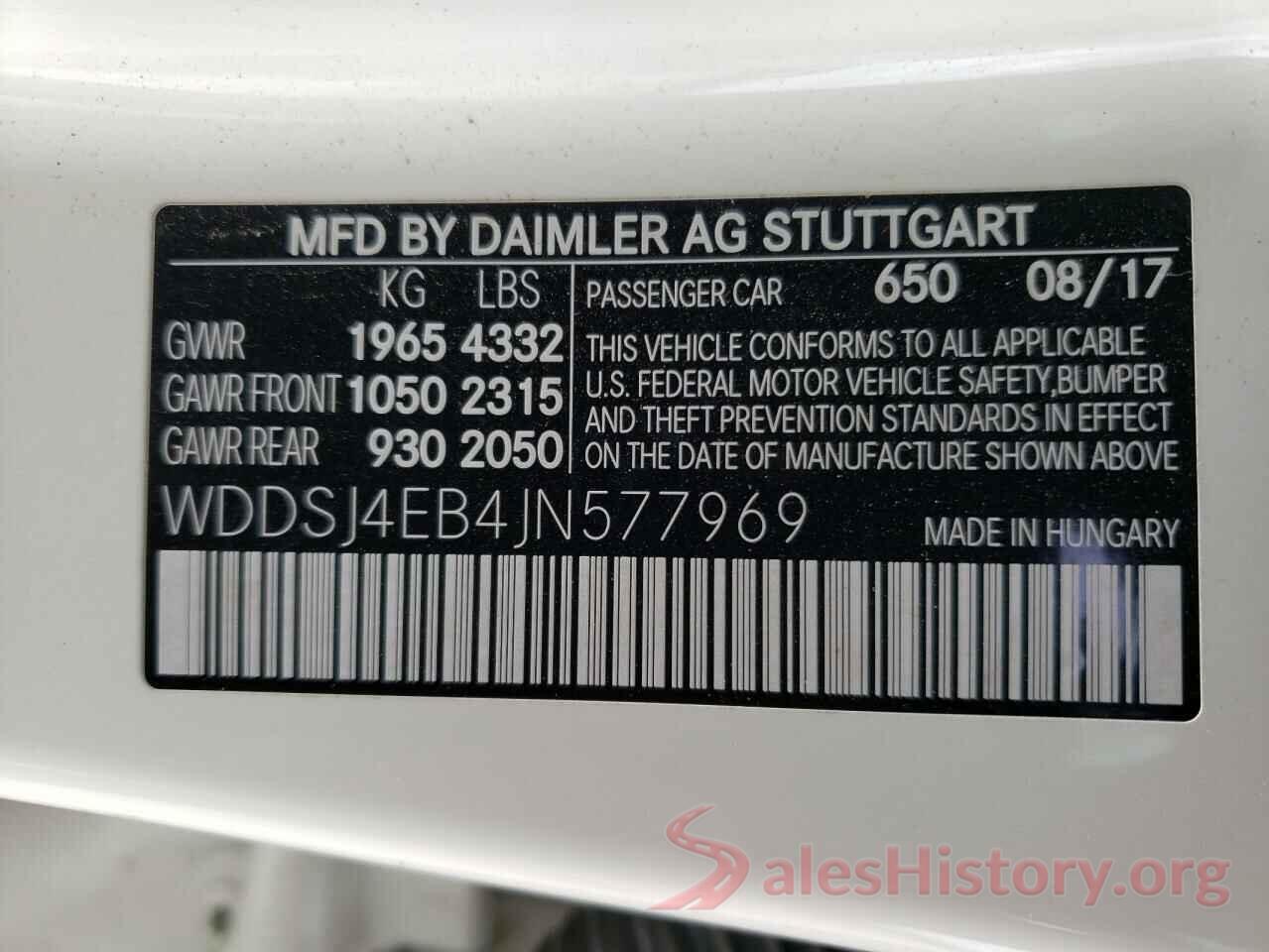 WDDSJ4EB4JN577969 2018 MERCEDES-BENZ CLA-CLASS