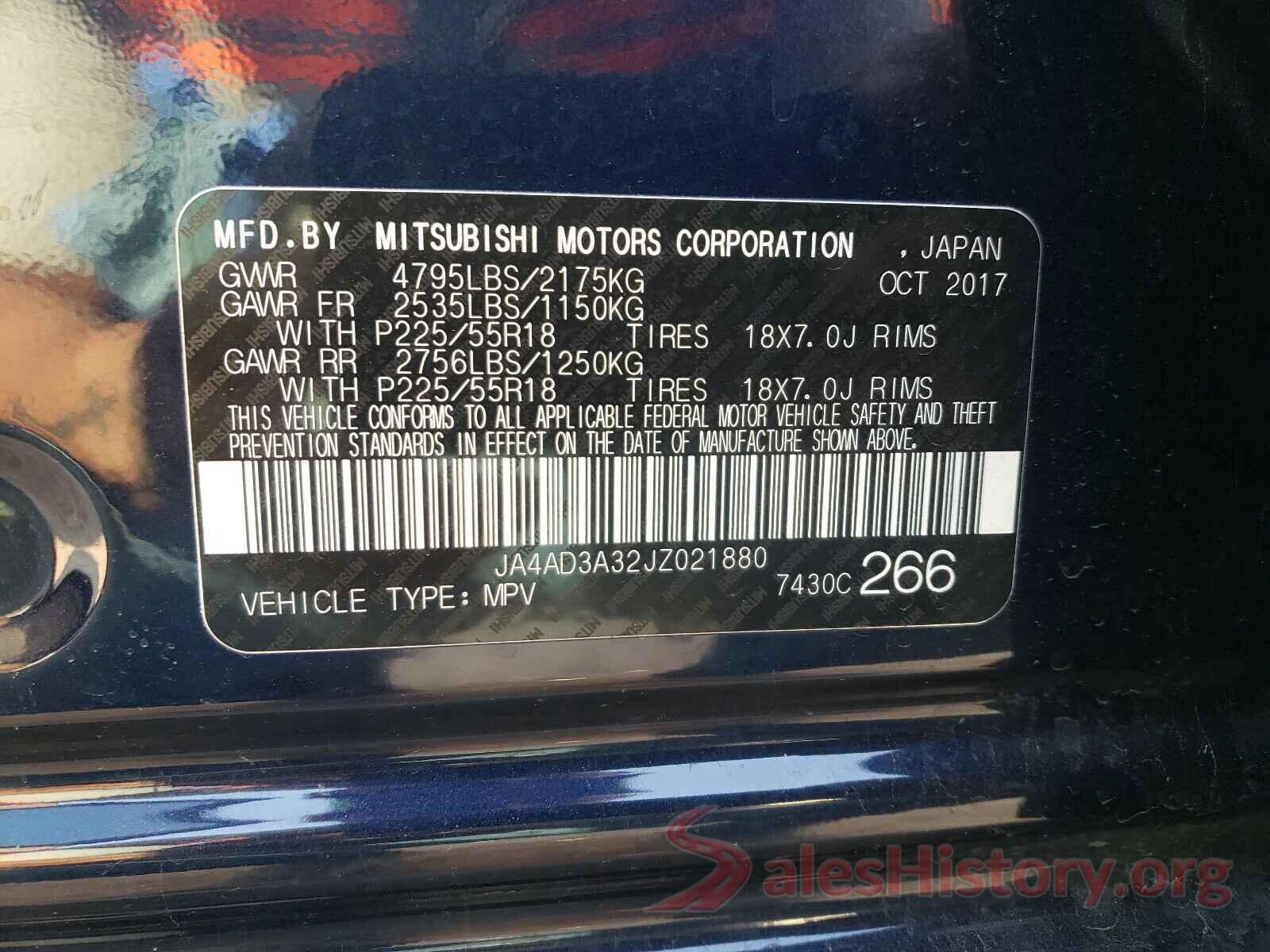 JA4AD3A32JZ021880 2018 MITSUBISHI OUTLANDER