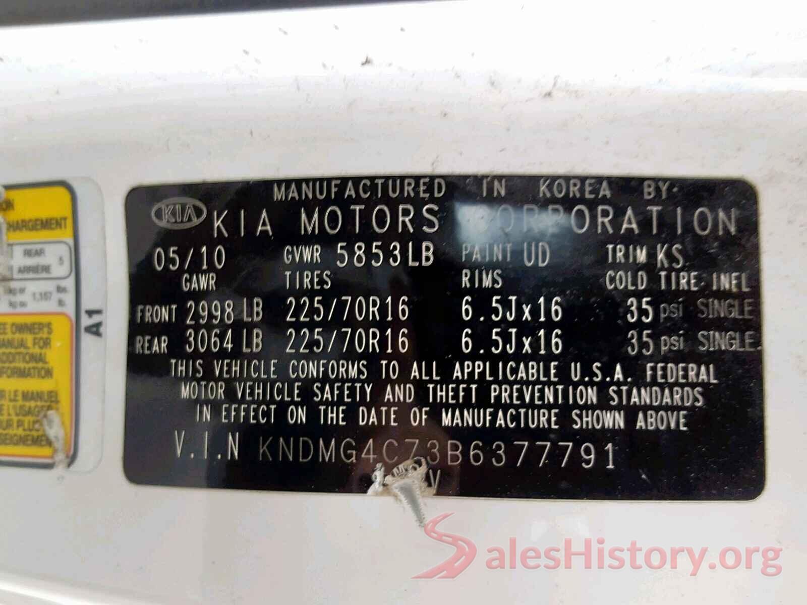 KNDMG4C73B6377791 2011 KIA SEDONA LX