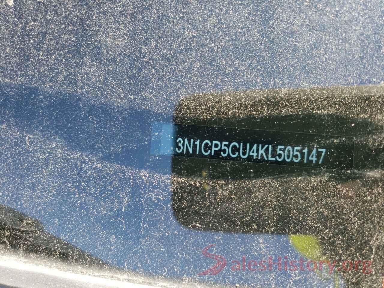 3N1CP5CU4KL505147 2019 NISSAN KICKS