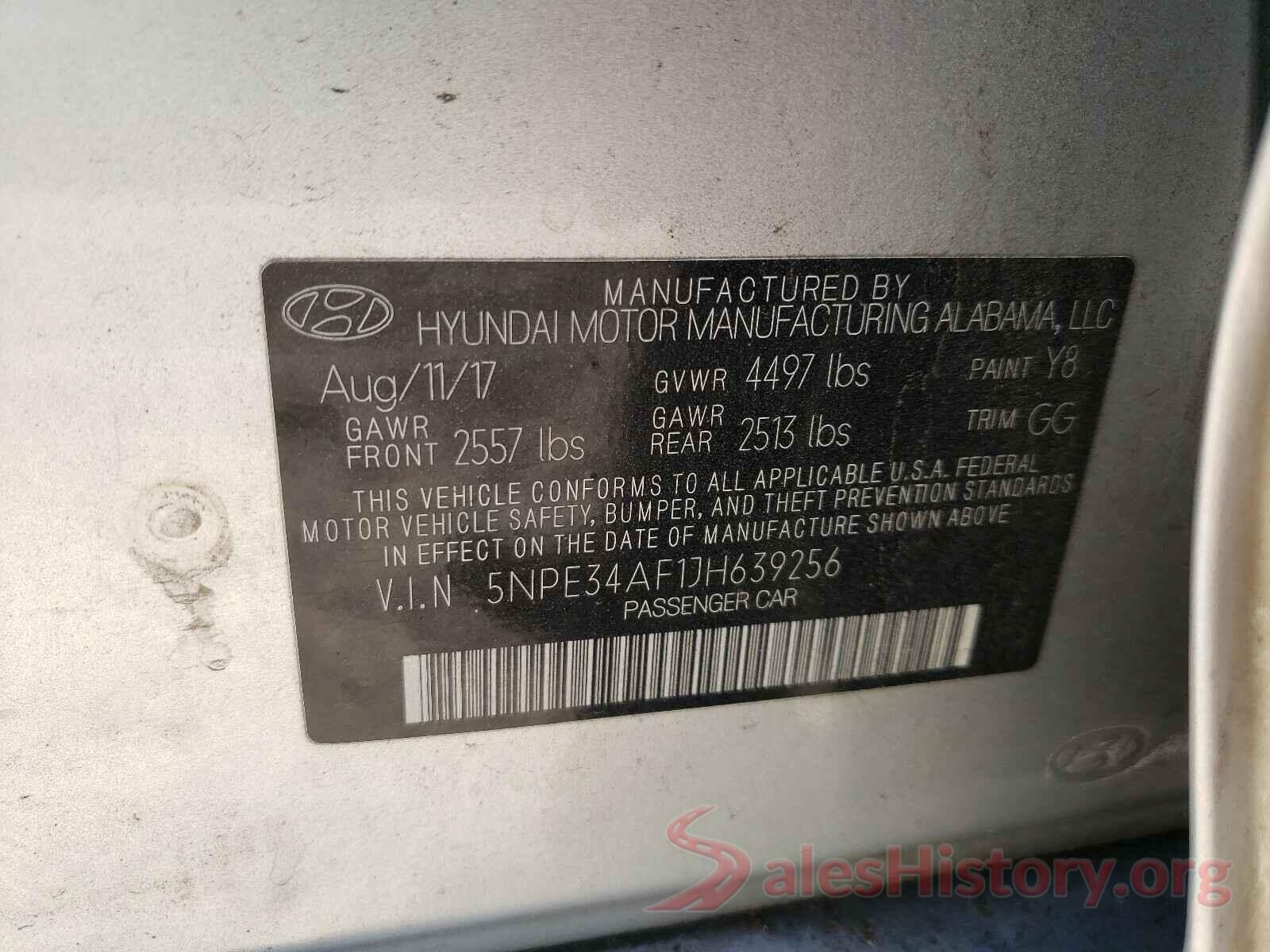 5NPE34AF1JH639256 2018 HYUNDAI SONATA