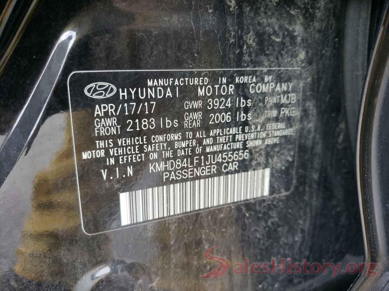 KMHD84LF1JU455656 2018 HYUNDAI ELANTRA