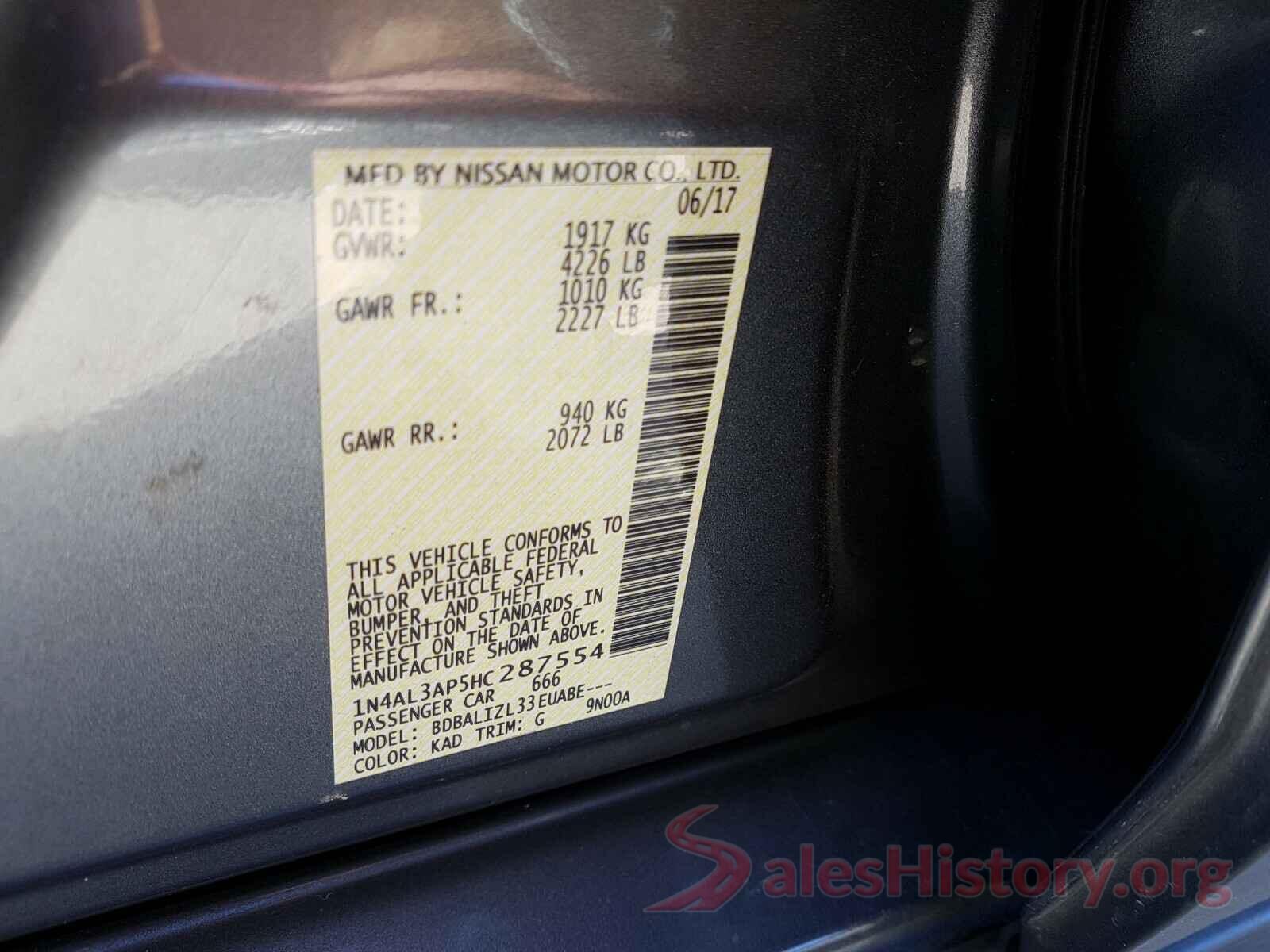 1N4AL3AP5HC287554 2017 NISSAN ALTIMA