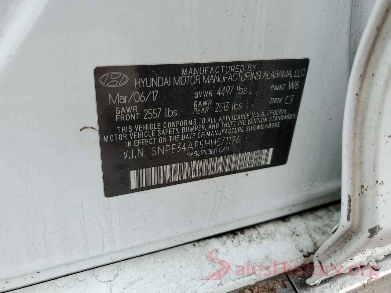 5NPE34AF5HH571196 2017 HYUNDAI SONATA