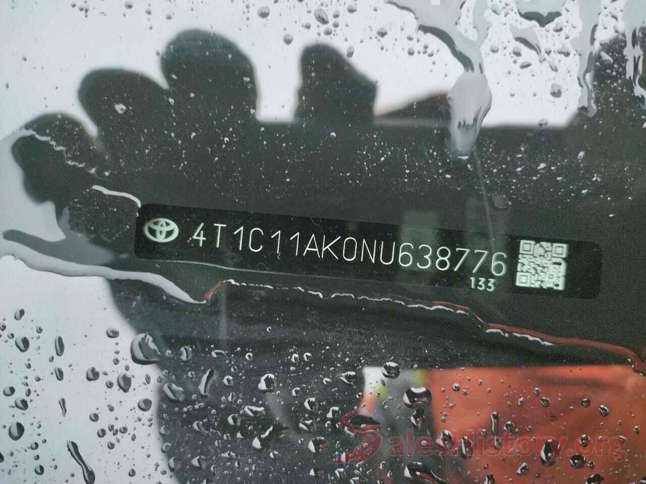 4T1C11AK0NU638776 2022 TOYOTA CAMRY