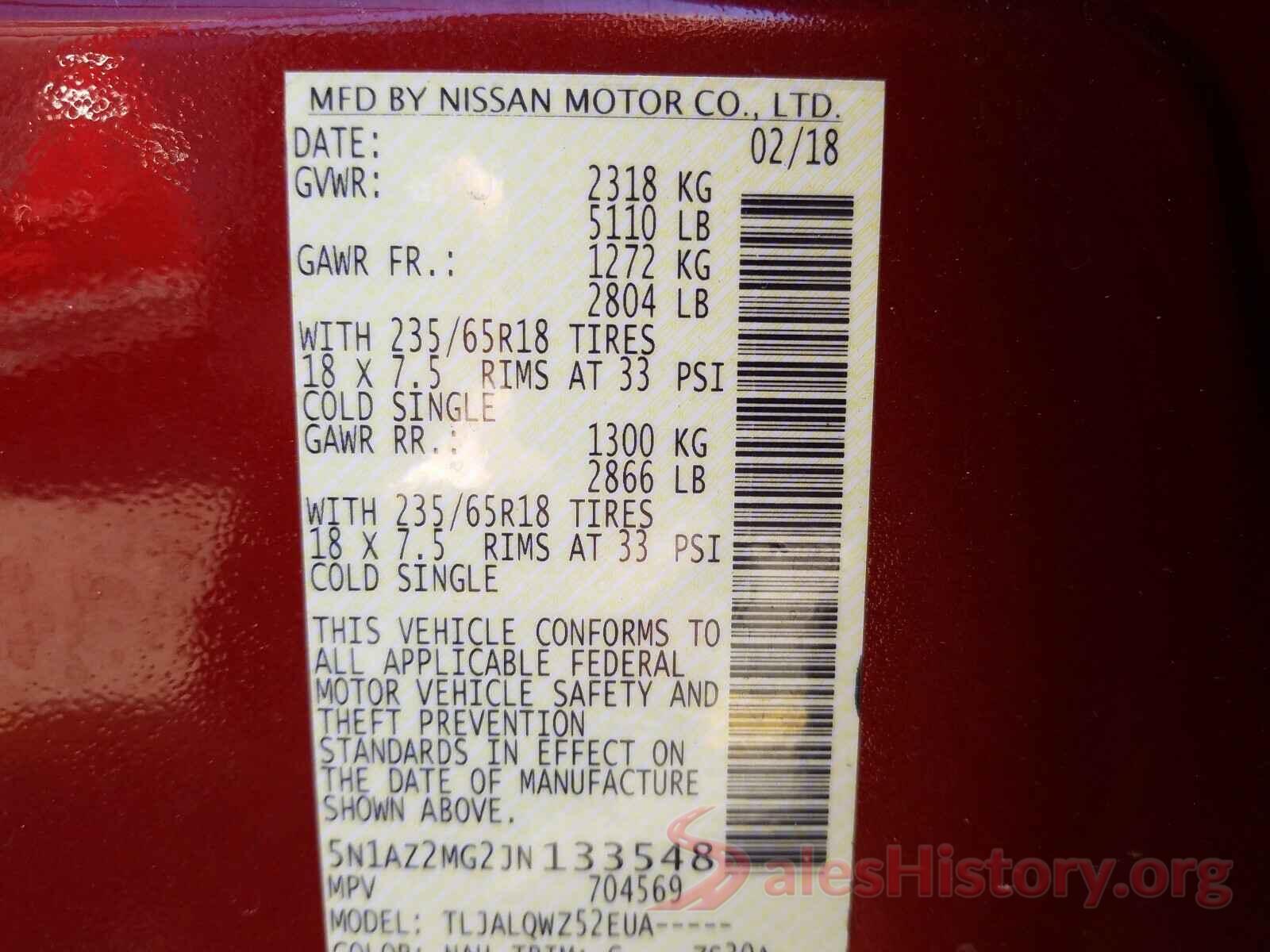 5N1AZ2MG2JN133548 2018 NISSAN MURANO